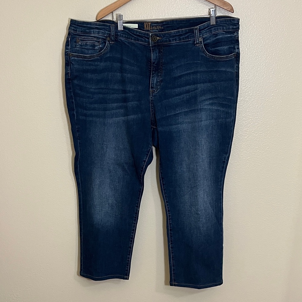 Kut From The Kloth Katy Boyfriend Blue Plus Size Cropped Denim Jeans